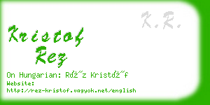 kristof rez business card